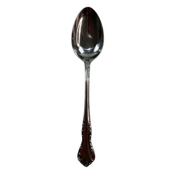 Vintage Queens Court Japan Deluxe Silverplate Soup Spoon 7.5" Stainless Steel - Picture 1 of 4
